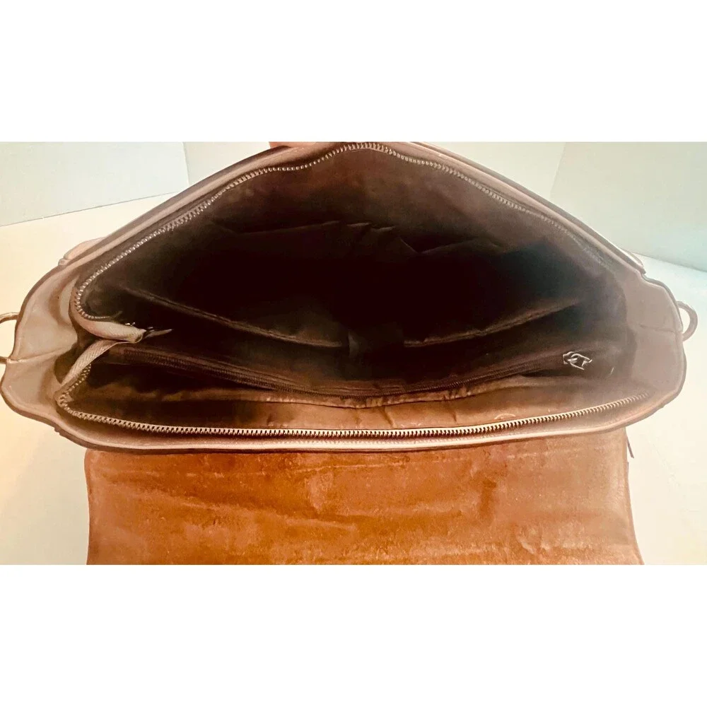 EaseGave Women 15.6 Inch Laptop Briefcase Saffiano Grained Eco-Leather